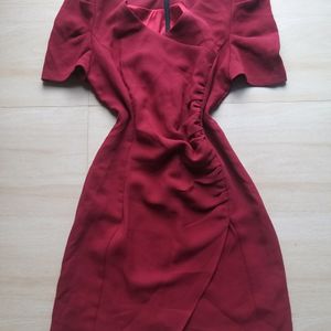 Swell Maroon A-line Dress.