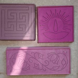 Rangoli ready plastic moulds set of 5