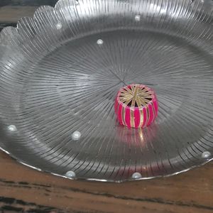 Serving Tray And Bowls Lids With Elephant Top