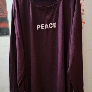 Peace Printed Casual T-shirt [Xl] Size