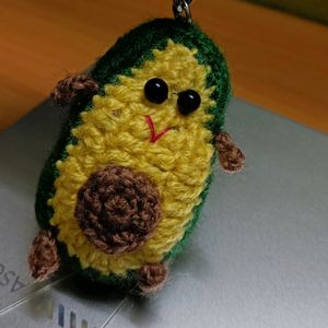 Crochet Avacado Keychain