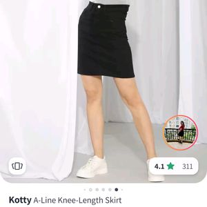 Kotty Black Denim Skirt Sale