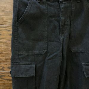 Black High Waisted Cargo Pants