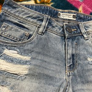 Imported Terranova High Waist Denim Shorts