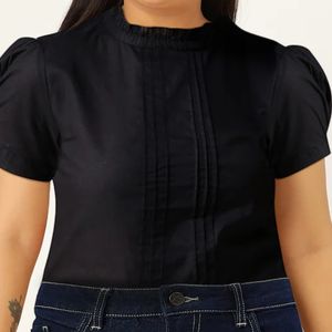 Here & NOW BLACK PURE COTTON TOP