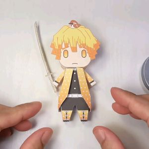 Anime Demon Slayer Zenitsu Figurine Making Template