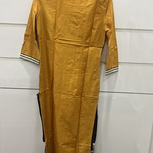 W Yellow And Black Kurta