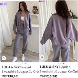 Purple Jacket With Joggers Co-ord Set