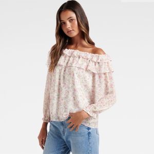 Forever New OLIVIANWTPETITE RUFFLEBARDOT TOP