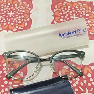 Lenskart BLU Screen Glasses Half Rim Clubmaster