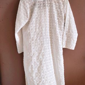 White Chikankari Kurta