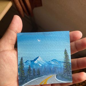 Polaroid size landscape art