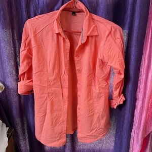 CORAL STRETCHY SHIRT