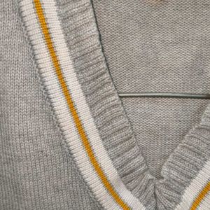 Grey Unisex Korean Sweater Vest