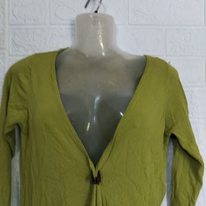 Corian Thrifted Zara Green Shrug