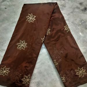 Brown Color Sanasilk Saree