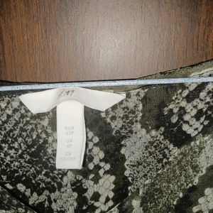 H&M Snake Print Top