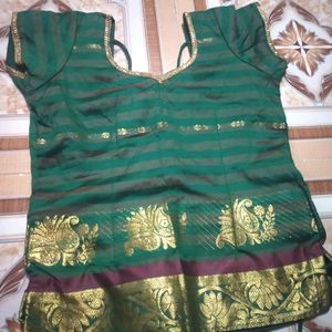 Pattu Pavadai Lehenga And Blouse