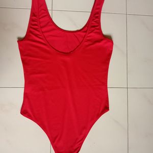 Shein Body Suit Top Red