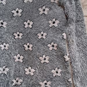 Daisy Print Angora Sweater