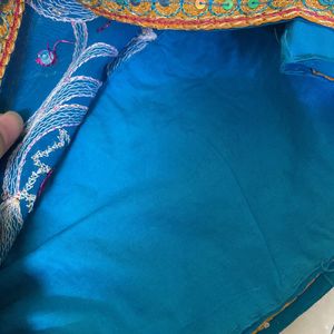 WEDDING WEAR BLUE SAREE