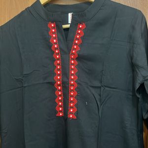 Viscose Rayon Embroidery Kurta For Women