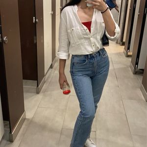 Straight Leg High Waisted Jeans