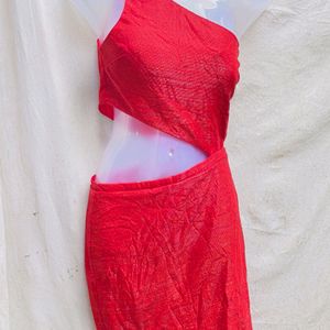 I. RED SPARKLING SEXY MINI DRESS