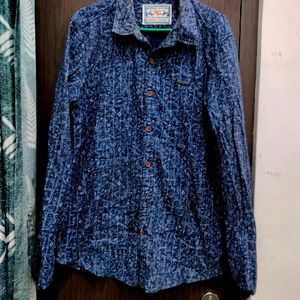 Navy Blue Printed 👔 shirt