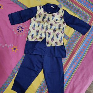 Boys Ethnic Kurta Pyjama With Coat Jacket