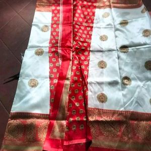 Red And White Saree