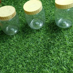 Set Of 3transparent Plastic Containers