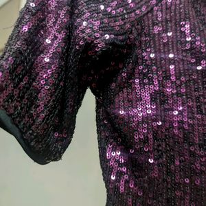 Sequins Top - Boat Neck