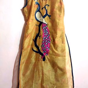 Peacock Design Full Length Kurti