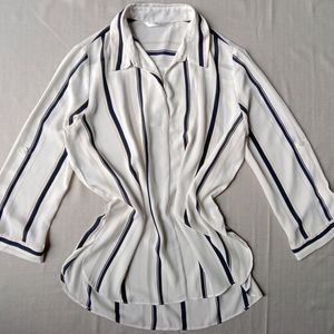 New Korean Stripped Black Ande White Top