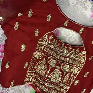 Maroon New Lahenga