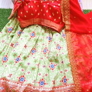 Parrot Green Lehenga Choli