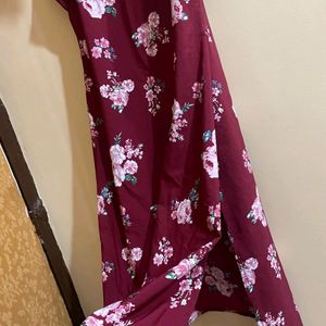 Off Shoulder Flower Printed Kurti♥️