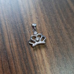 Pure Silver Crown Pendant