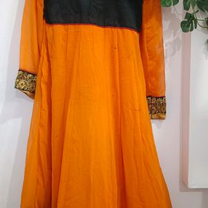 Orange Anarkali 💥 Accepting Coins Too