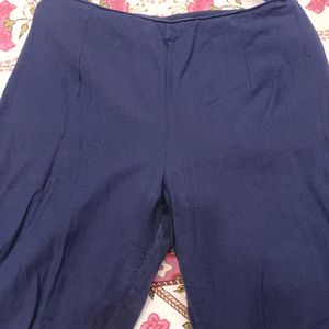 Biba Branded Blue Straight Pant Size M