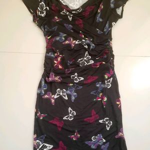 Butterfly Printed Beautiful Dress