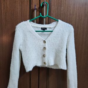 Very soft wool white shrug