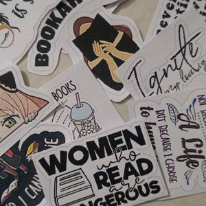 Girl Bookholic Aesthetic Sticker Journal/Scrapbook