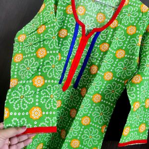 Traditional Green Cotton Kurta