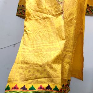 Yellow Straight Kurta