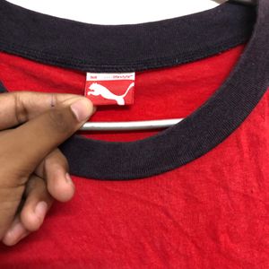 Puma Red Long Sleeve T Shirt