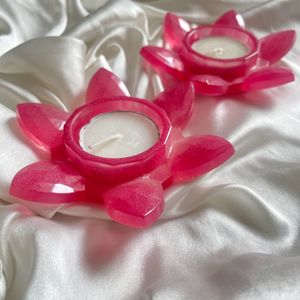 Lotus Resin Tea Light Holders