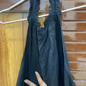 Black Backless Halter Neck Jump Suit