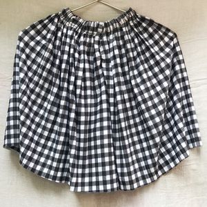 Black And White Checkered Korean Shorts